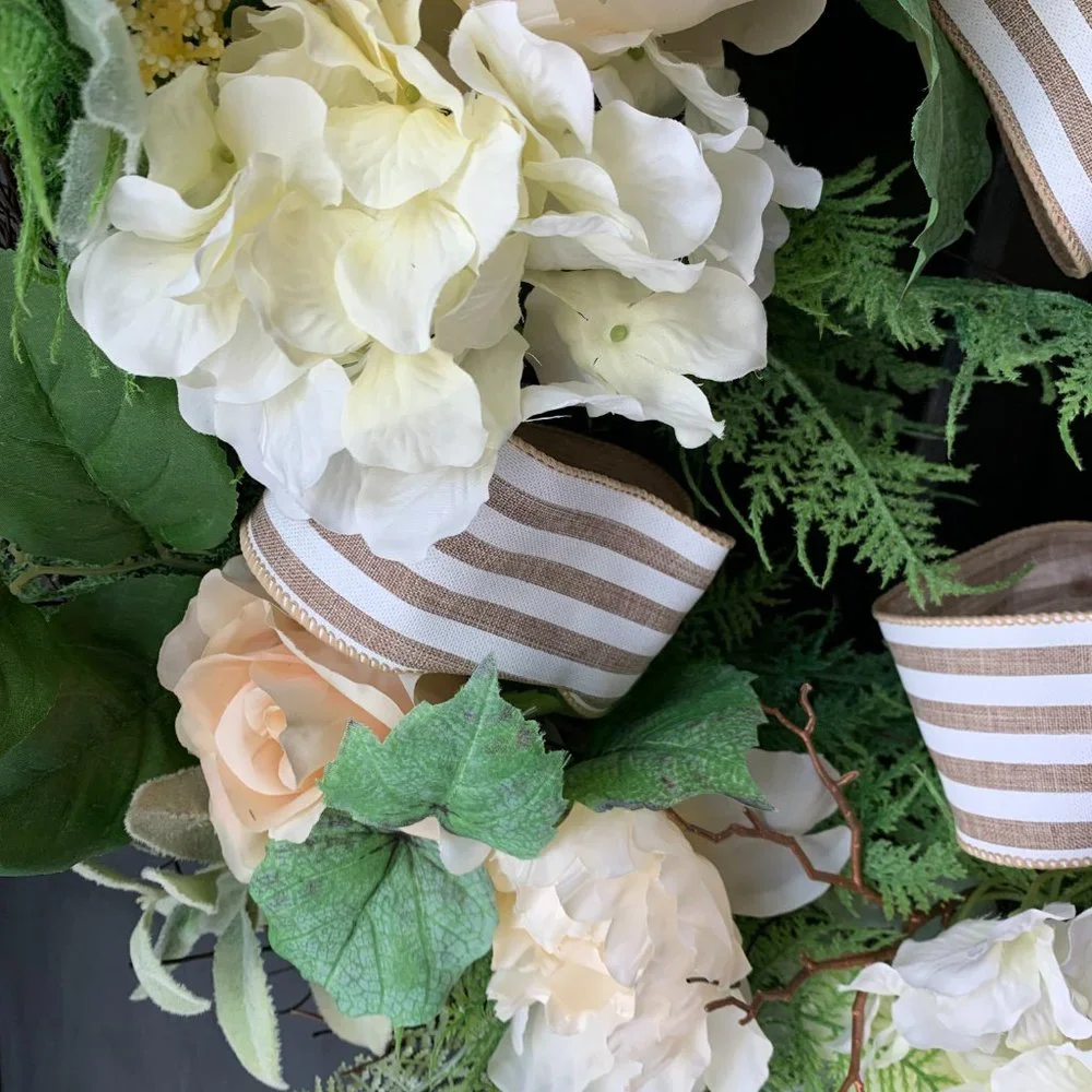 Rose, Hydrangeas, Fern Wreath